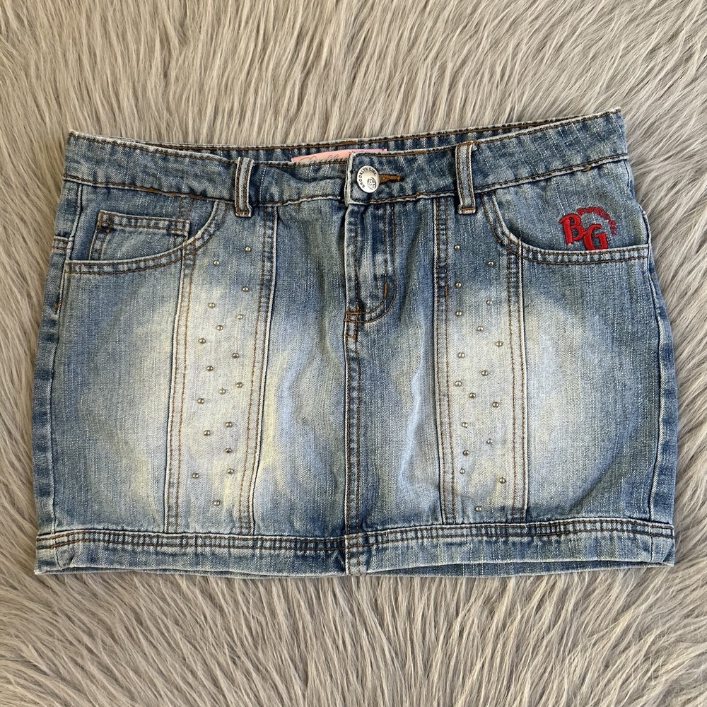Vintage Brooklyn Girl Jeans Jean Short Skirt‎ Womens Juniors Size 5 Light Denim